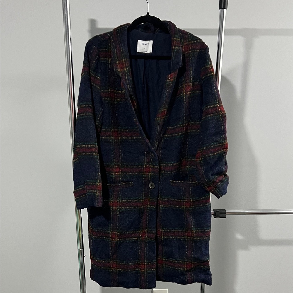Old Navy Navy Plaid Blazer